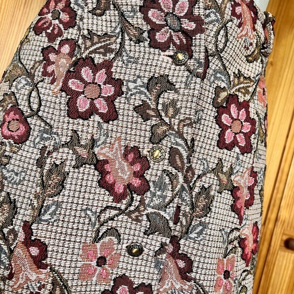 Vintage Glen Of Michigan Tapestry Midi Length Split Skirt Retro RARE - Picture 5 of 11